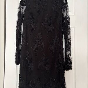 Anthropologie Korovilas Black Lace Dress